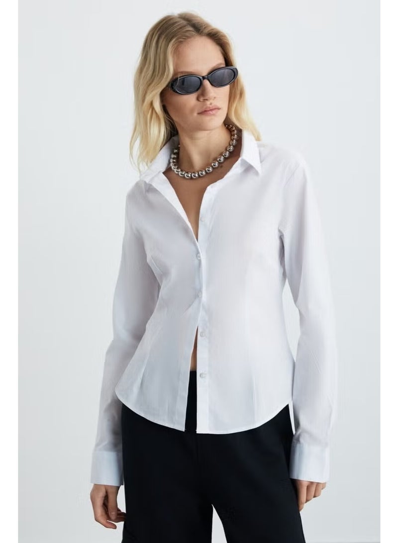 GRIMELANGE Evangeline Women's White Shirt - Image 1